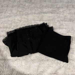 Bundle of 2 skirts - Black Lace Skirt and Black Mini Skirt